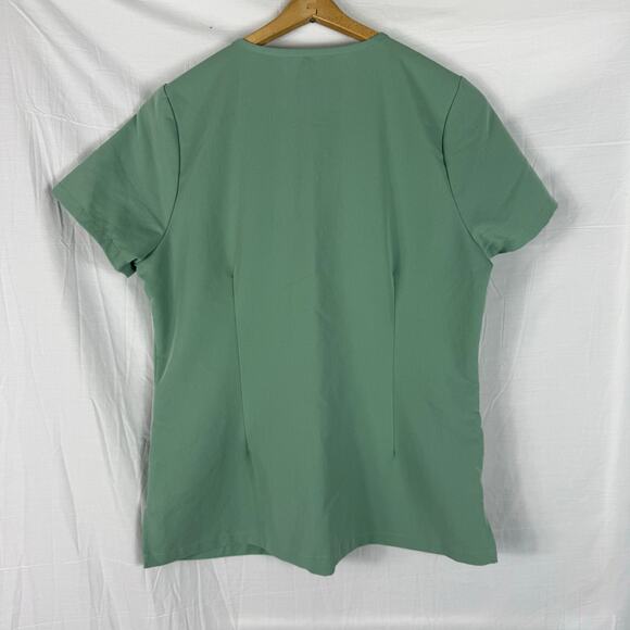 Mandala Scrub Top Oasis Green Women's Small Pockets Nursing Medical Equa-Tek - Picture 8 of 8